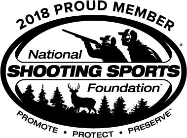 National Shooting sports foundation, promote, protect, Preserve; 2018 proud member logo