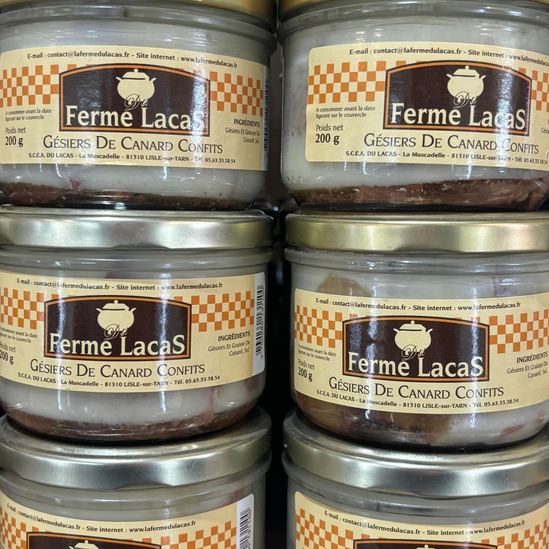 la ferme du lacas rillette conserves pates de canard et foies gras