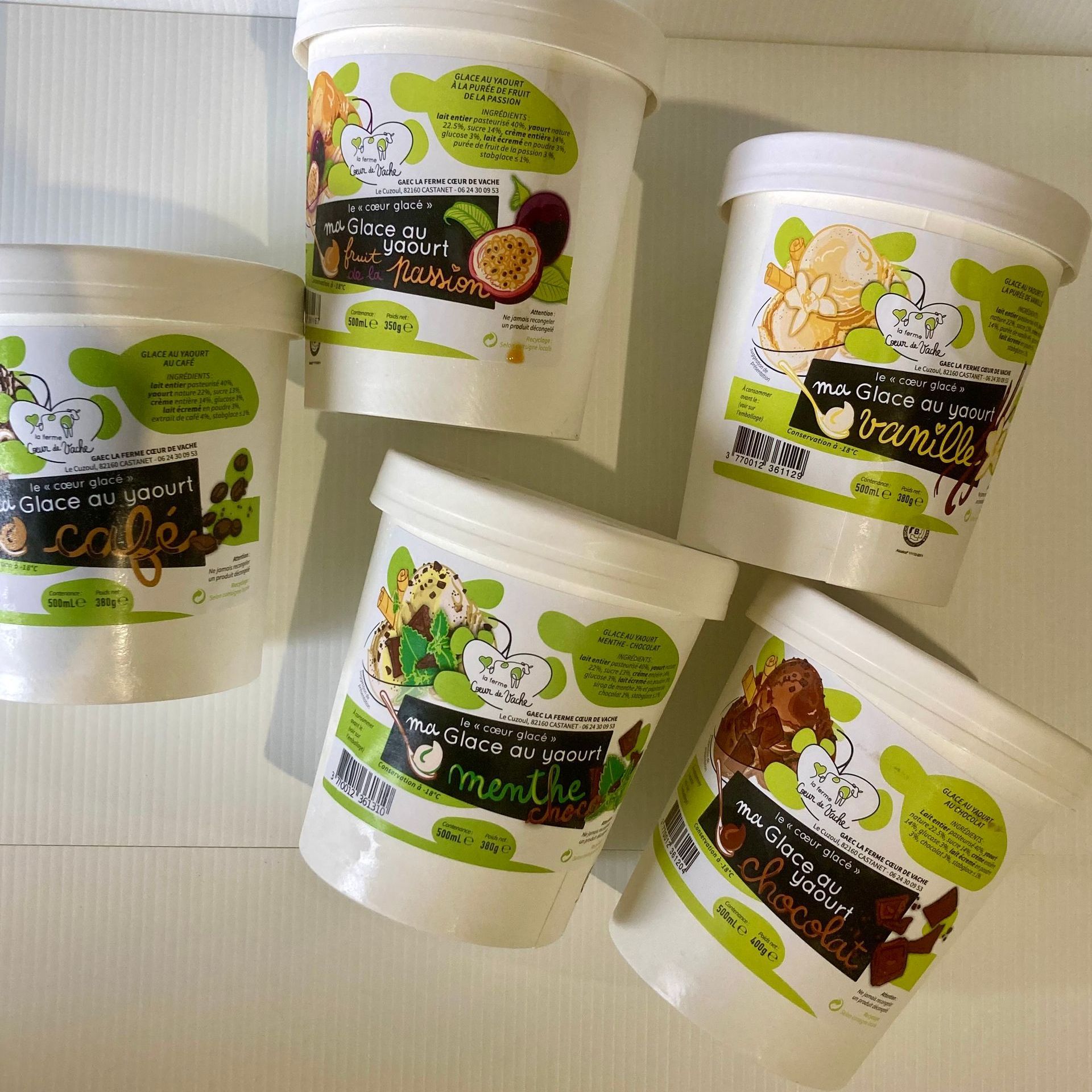 glace yaourt chocolat vanille