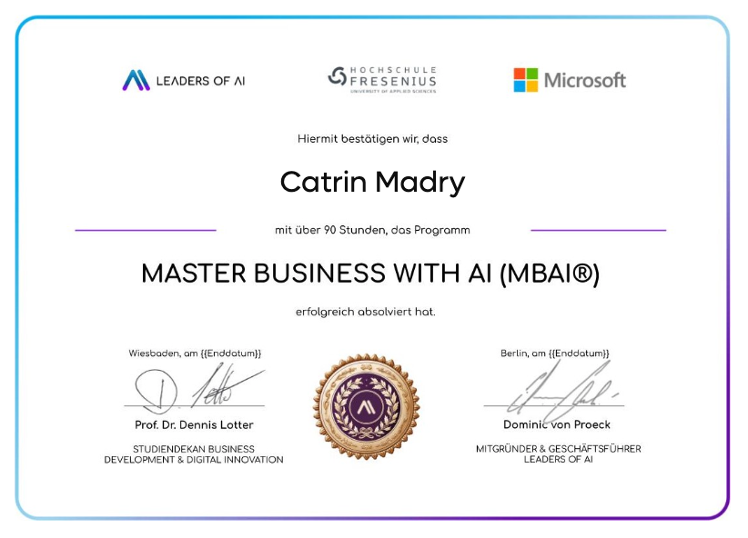 Master Business with AI (MBAI®) Master Business with AI (MBAI®)