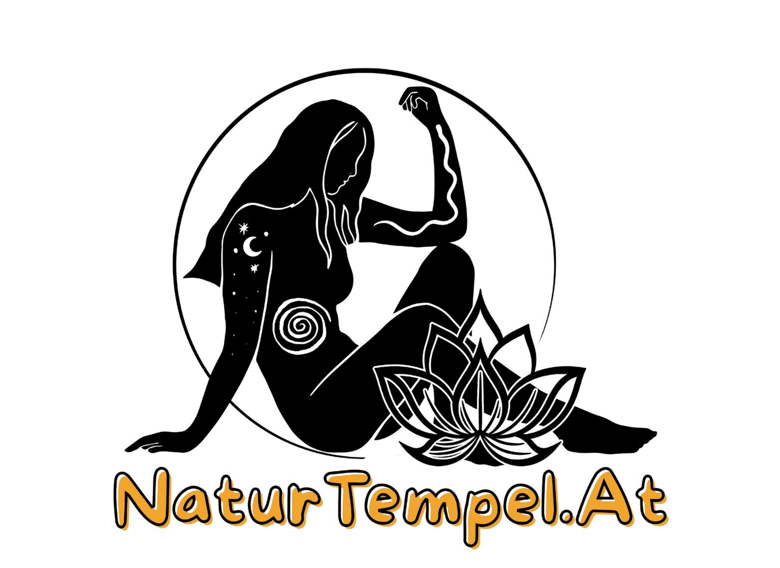 Logo NaturTempel.At Schwarz auf transparentem Grund