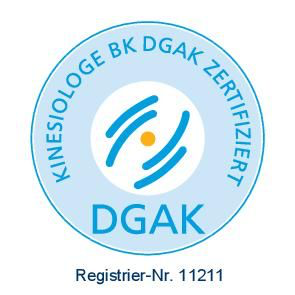 Siegel der Deutschen Gesellschaft für Angewandte Kinesiologie e.V. (DGAK), Berufsverband der Kinesiologen in Deutschland, für Absolvent:innen der dreijährigen zertifizierten Ausbildung