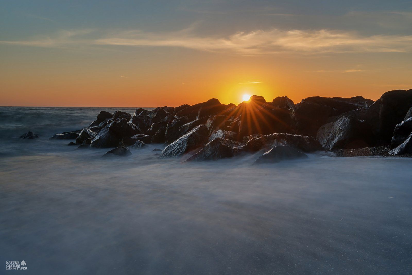 sundown at the coastline wonderful coast at sundown