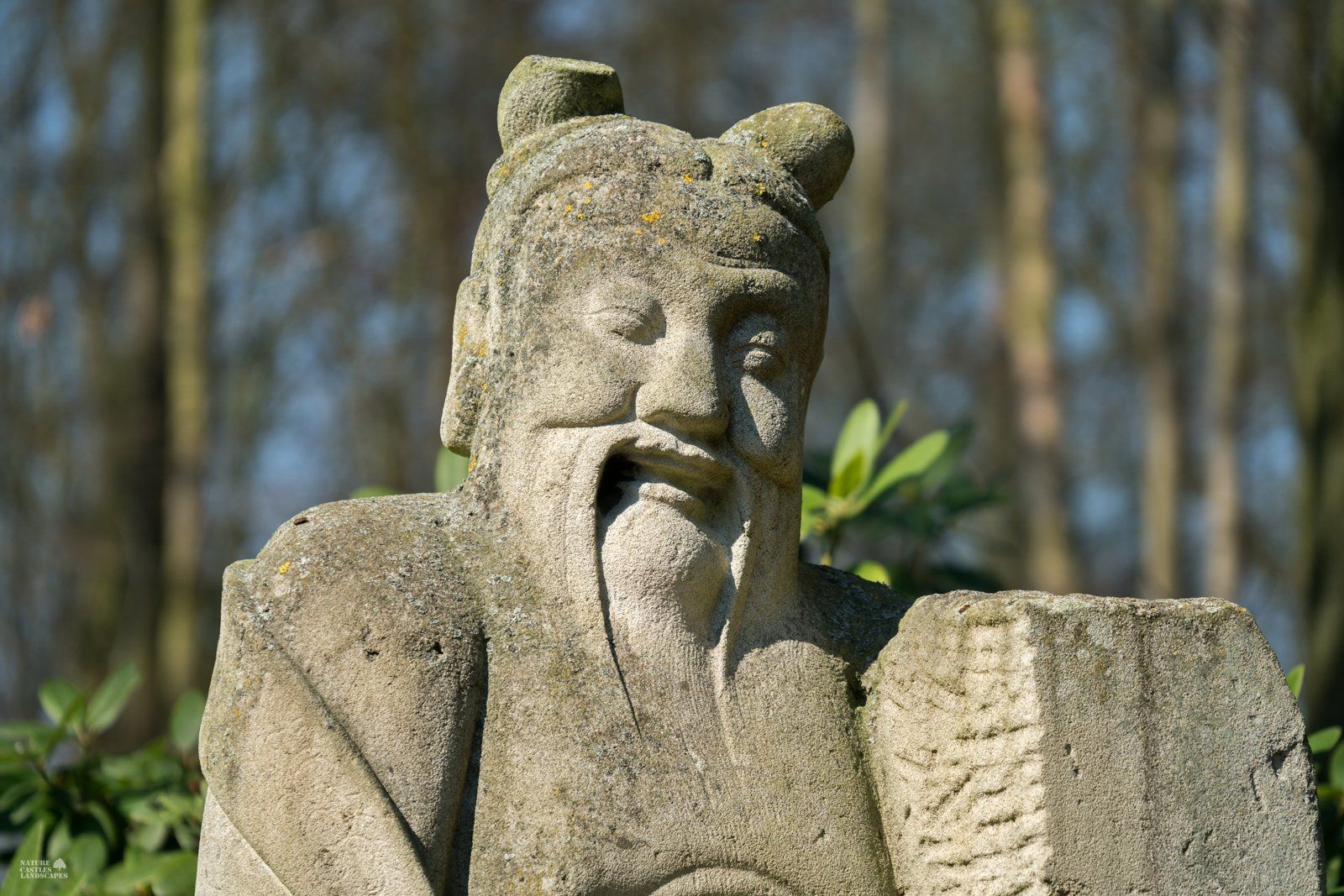 Sculpture at the chinese fountain picture confucius