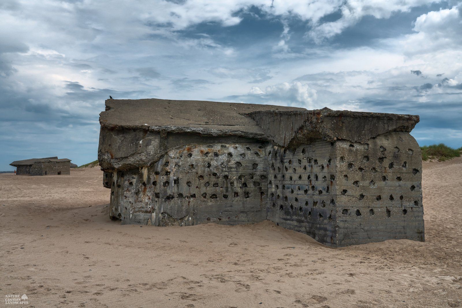 Picture of abandoned bunker at the beach in thybroron