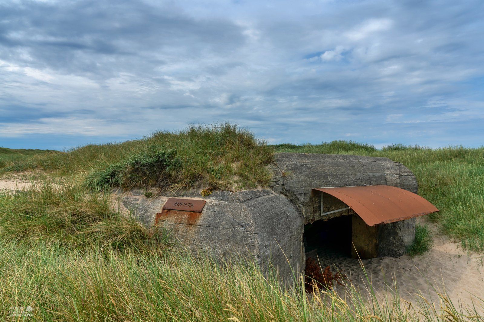 Picture of abandoned bunker with an exhibition inside
