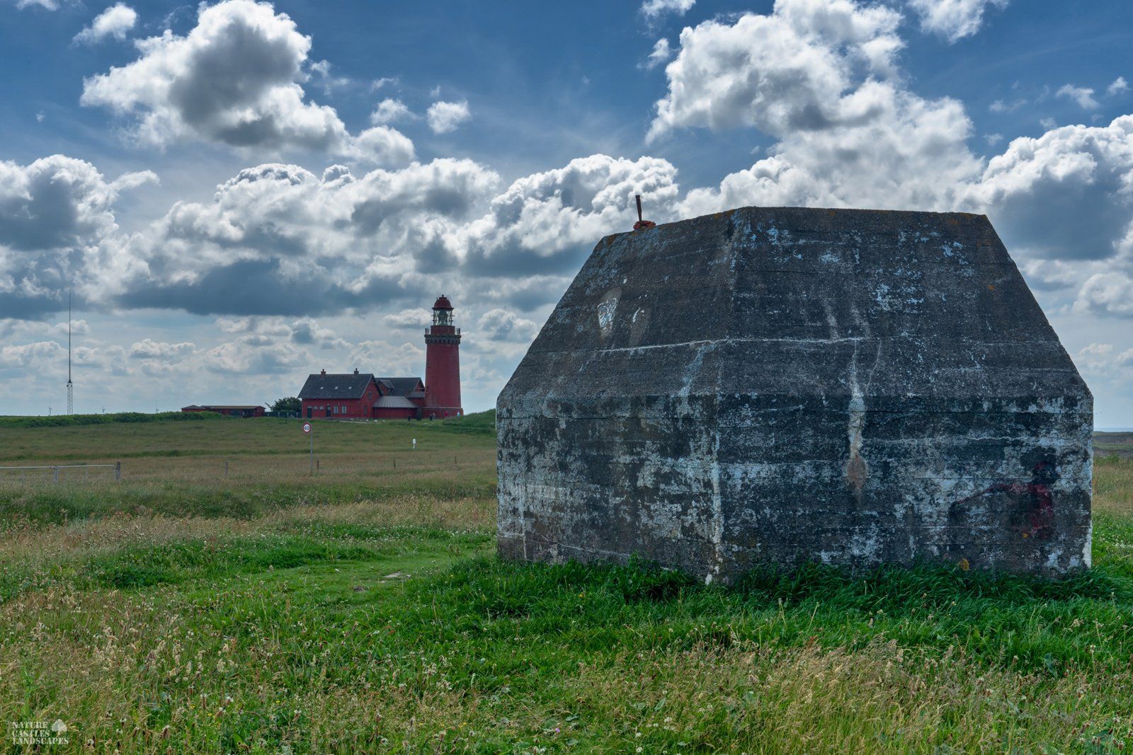 lighthouse and bunker in denmark