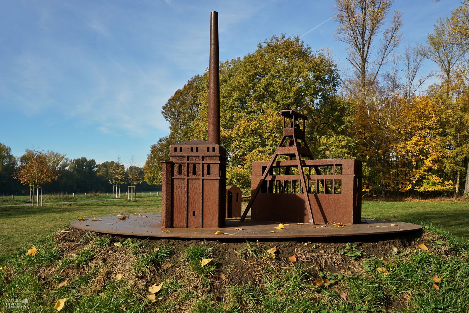 metal model of a colliery