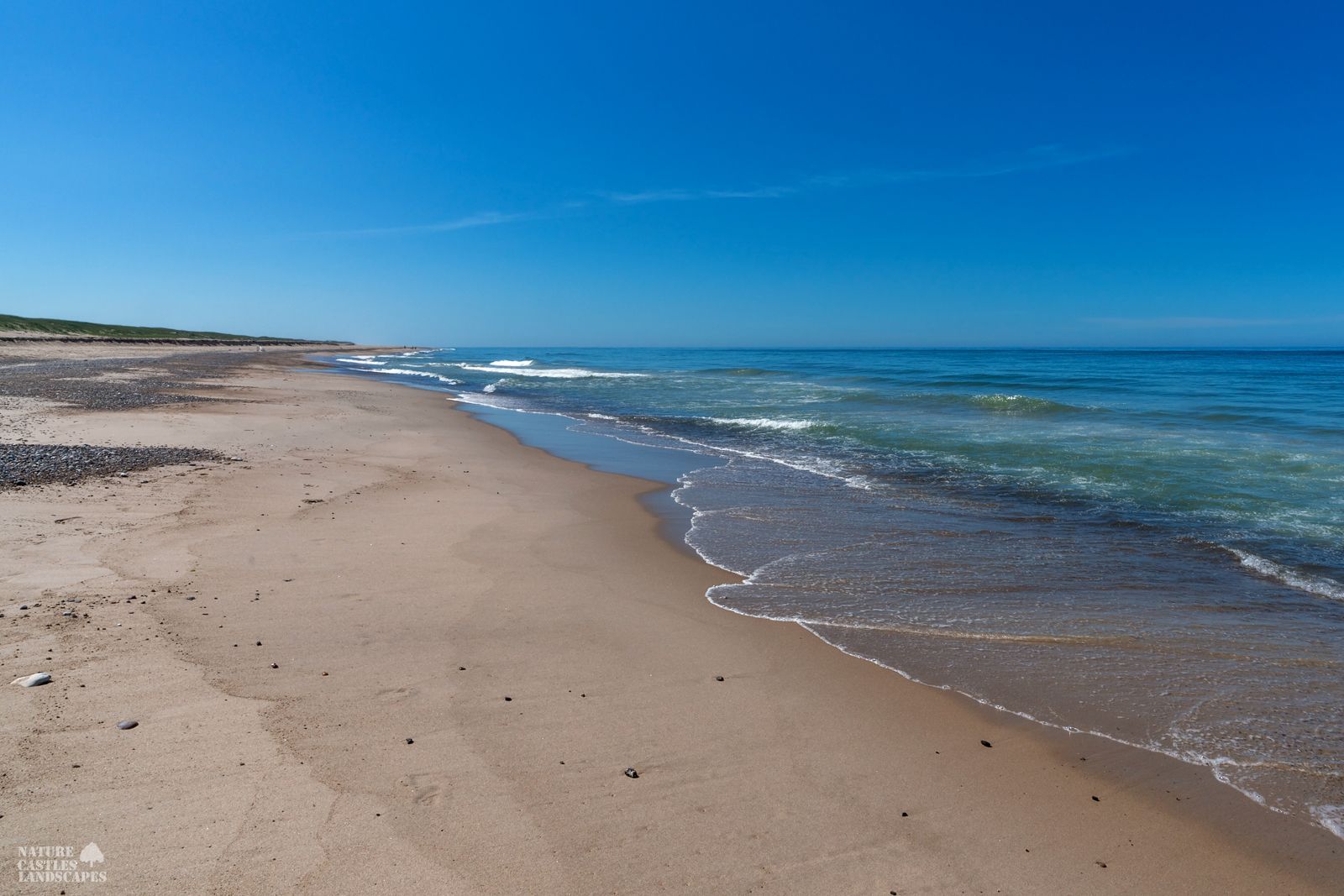 Danish North Sea coast deserted sandy beach