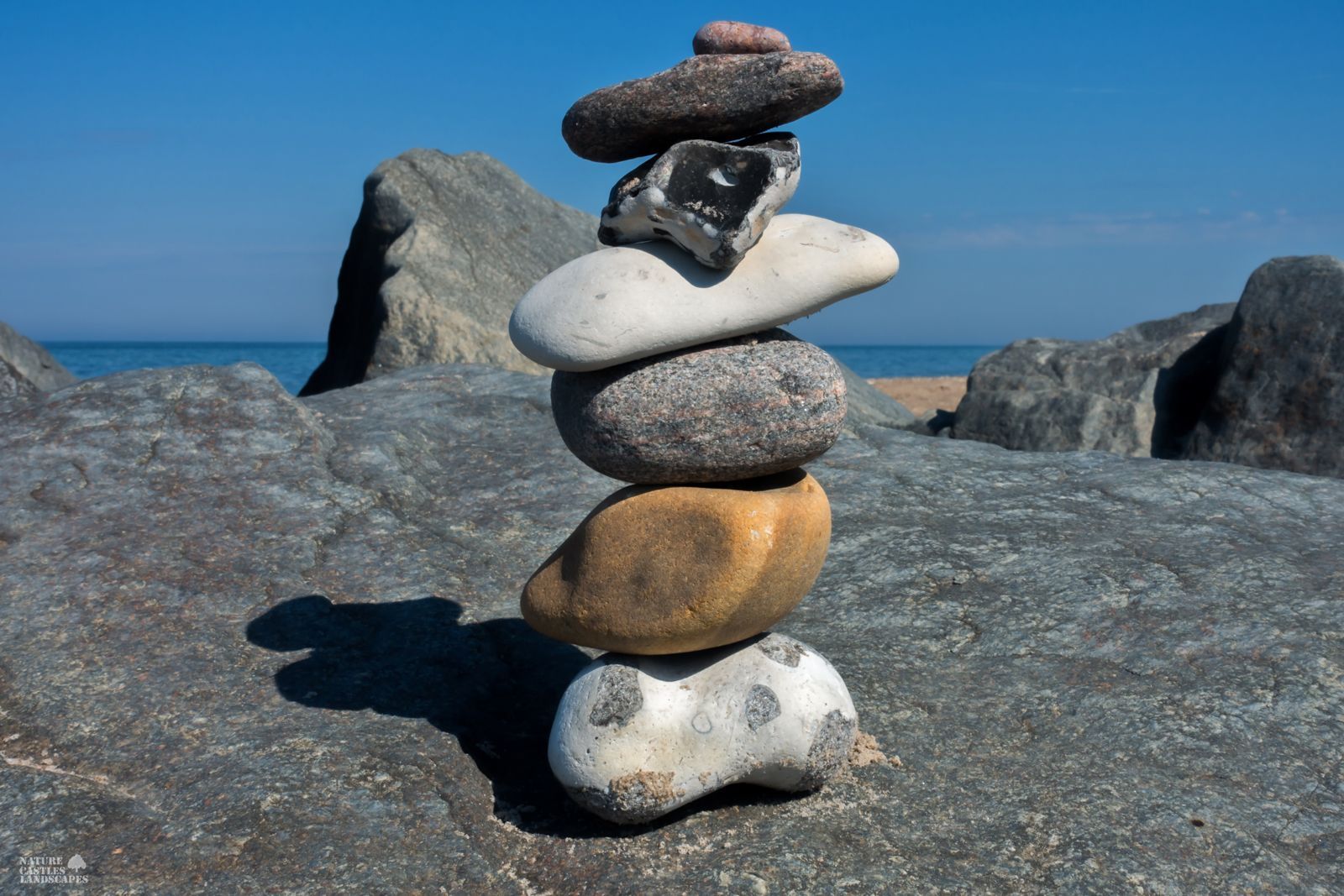 rock balance at the danish coast
