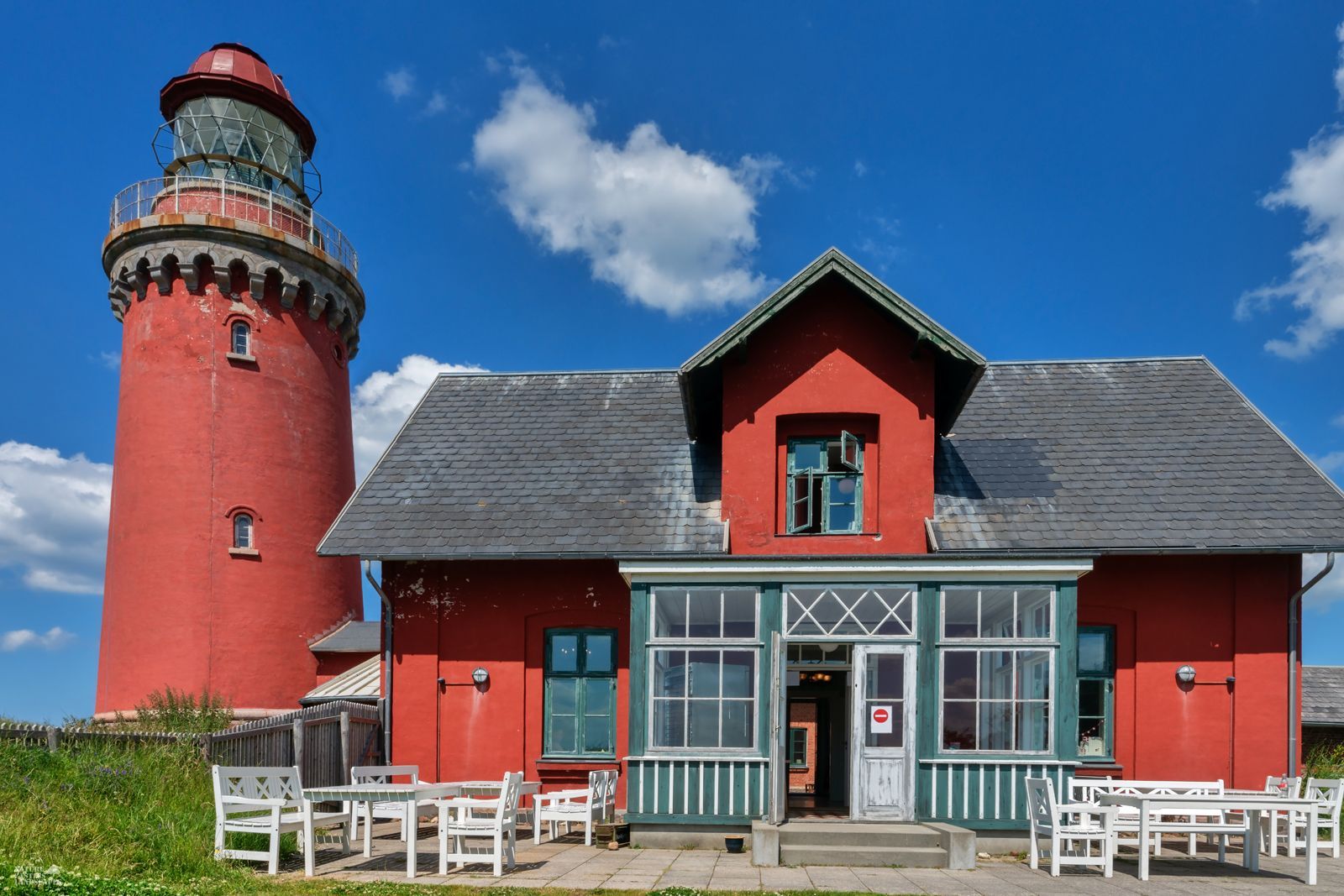 general view of the Bovbjerg Fyr lighthouse on the west coast of Jutland