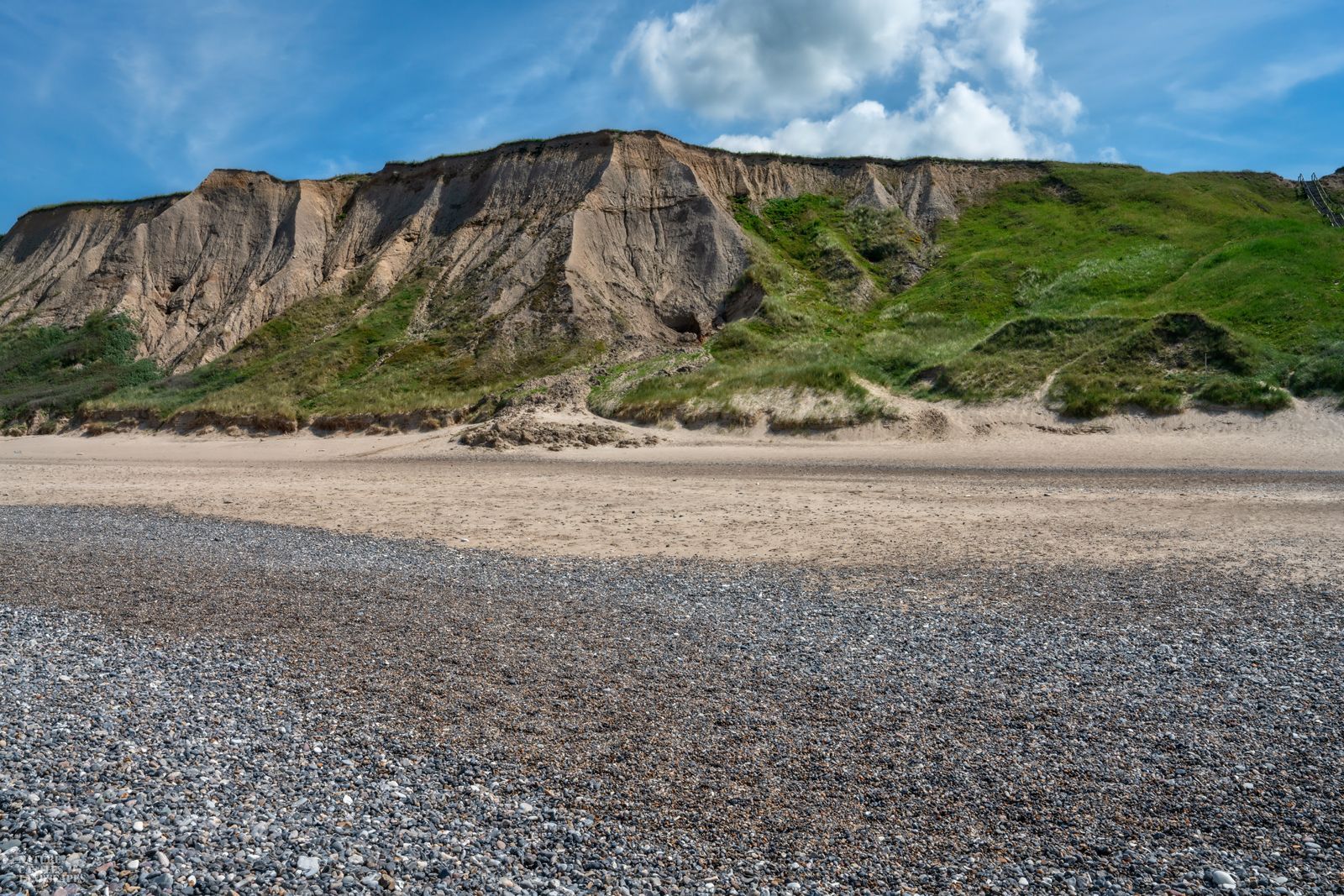 Danish North Sea coast the geologically unique Bovbjerg cliffs