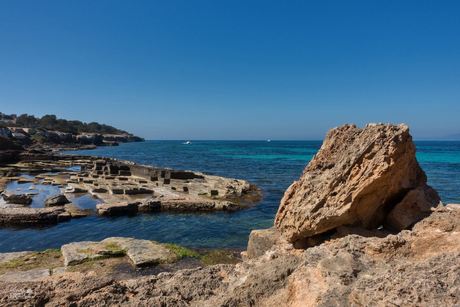 rock at the beach at mallorca
