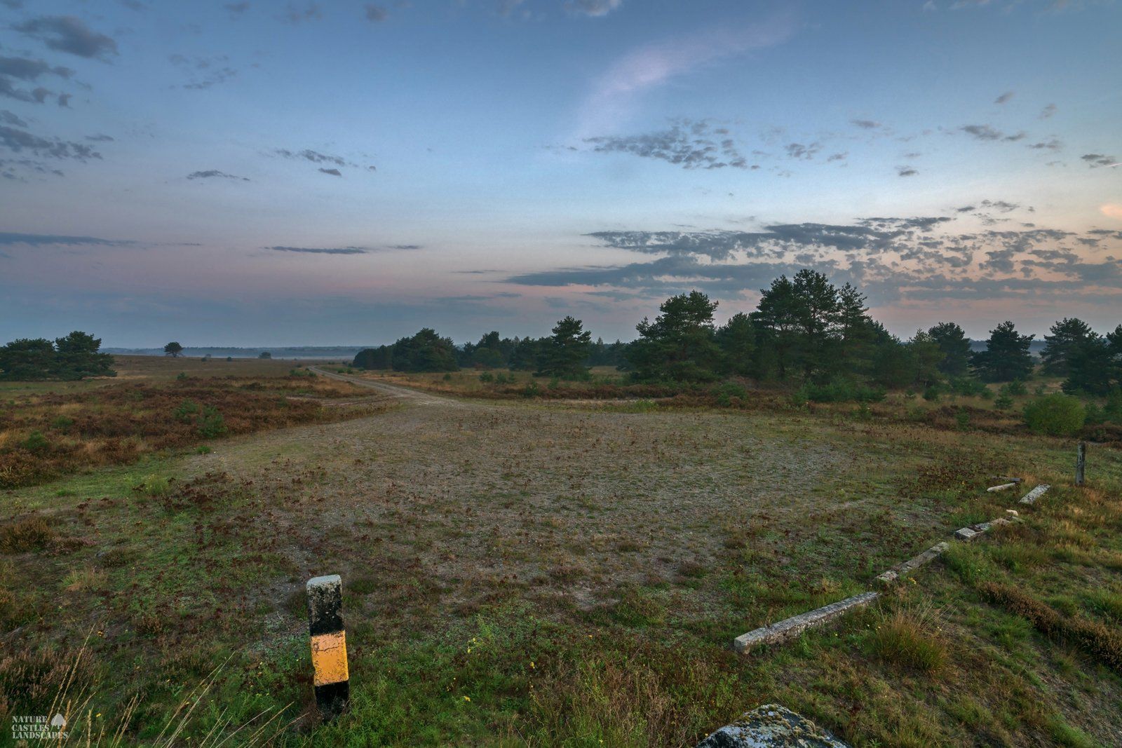 beautiful morning sky at the moorland