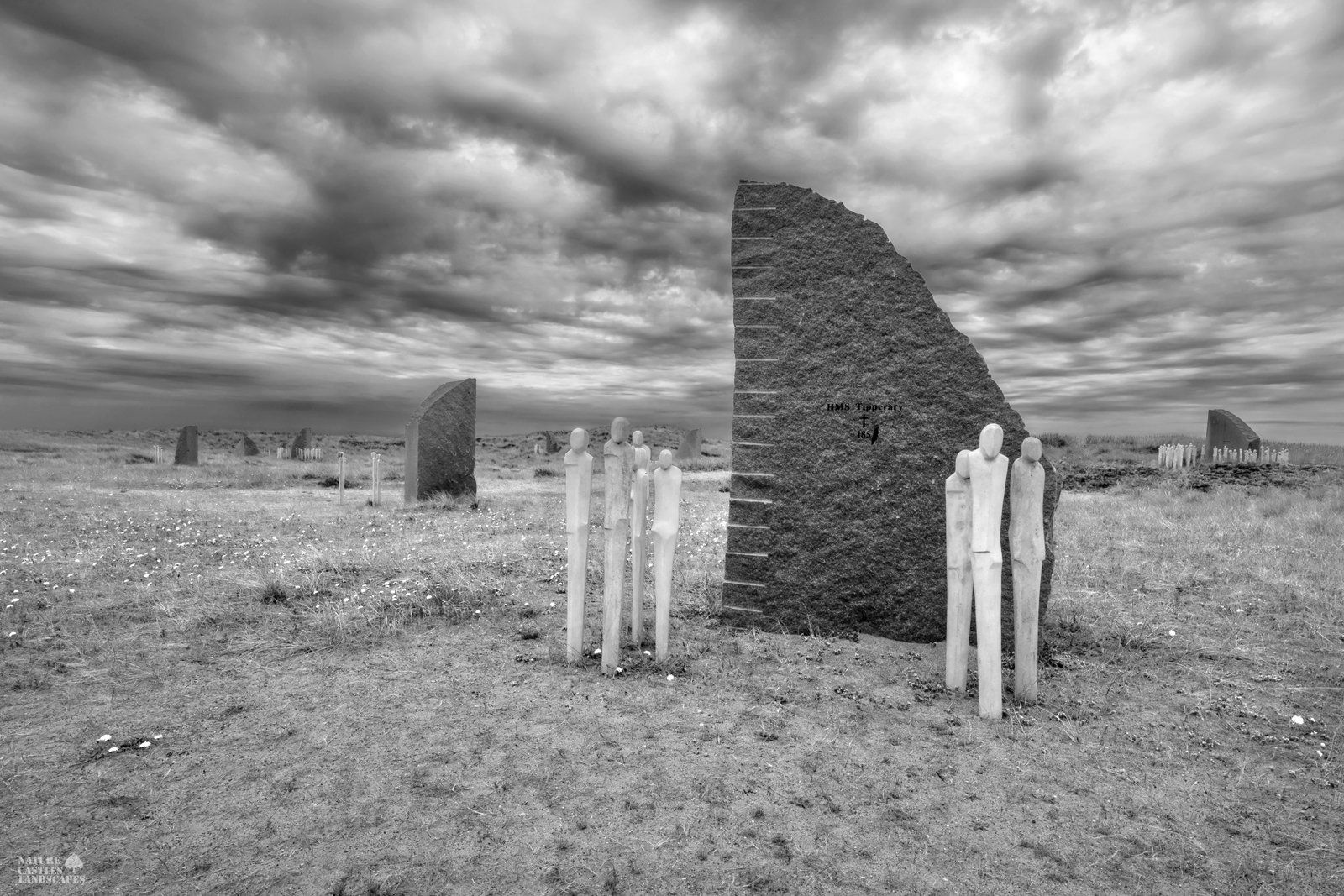 monochrome picture of skagerrak memorial