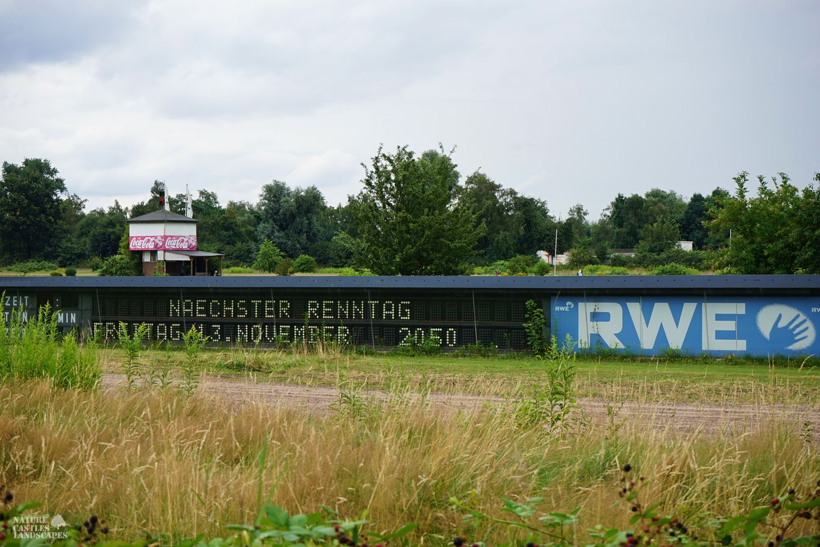 old digital display at the old race track in Recklinghausen