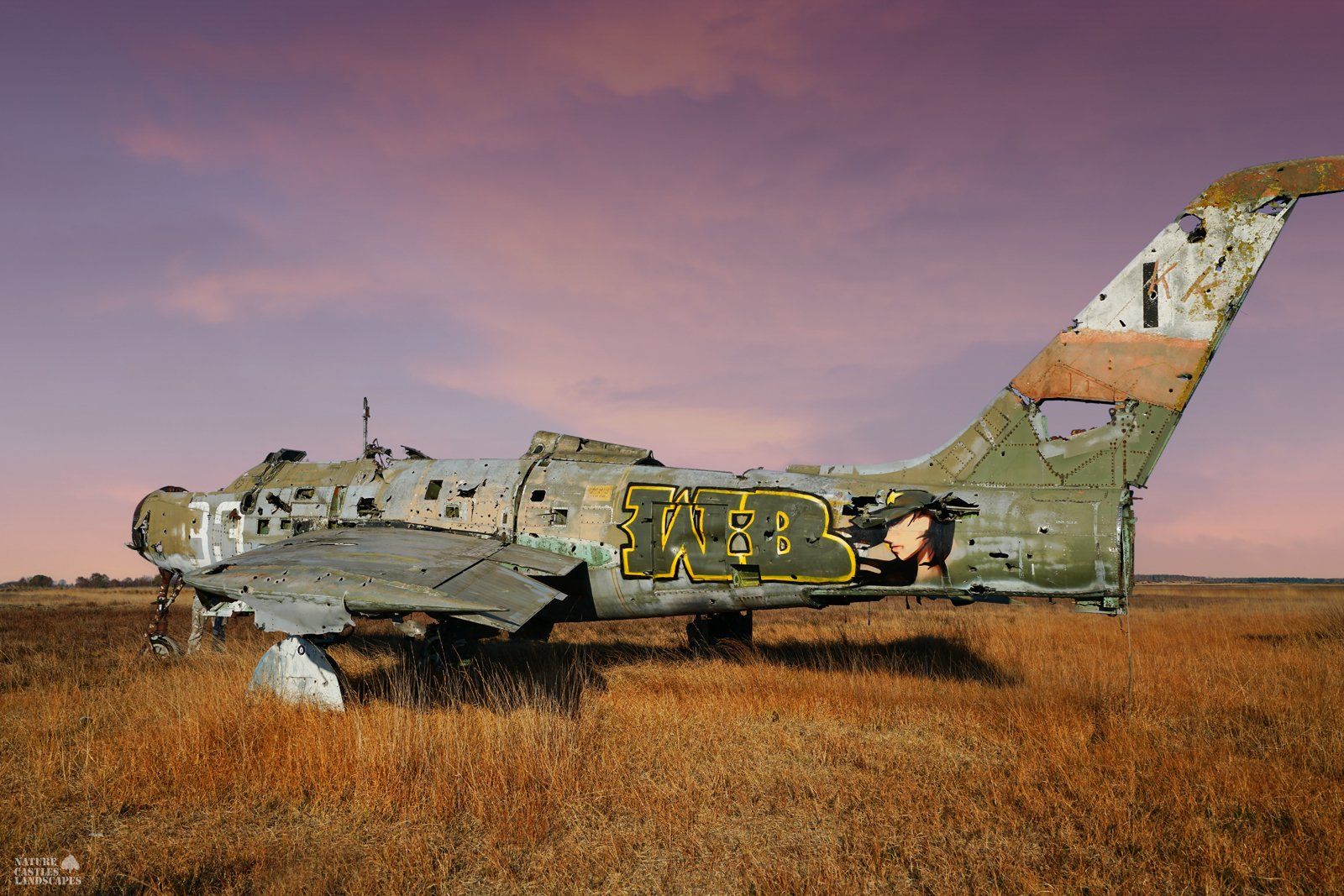 abandoned jet F-84
