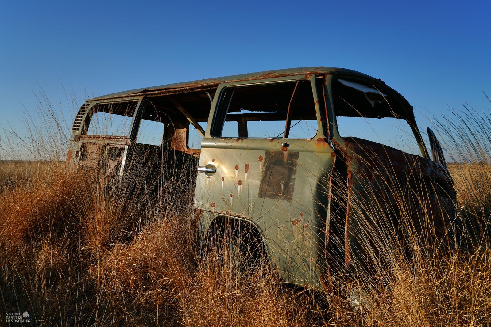 rusty transporter in the heath