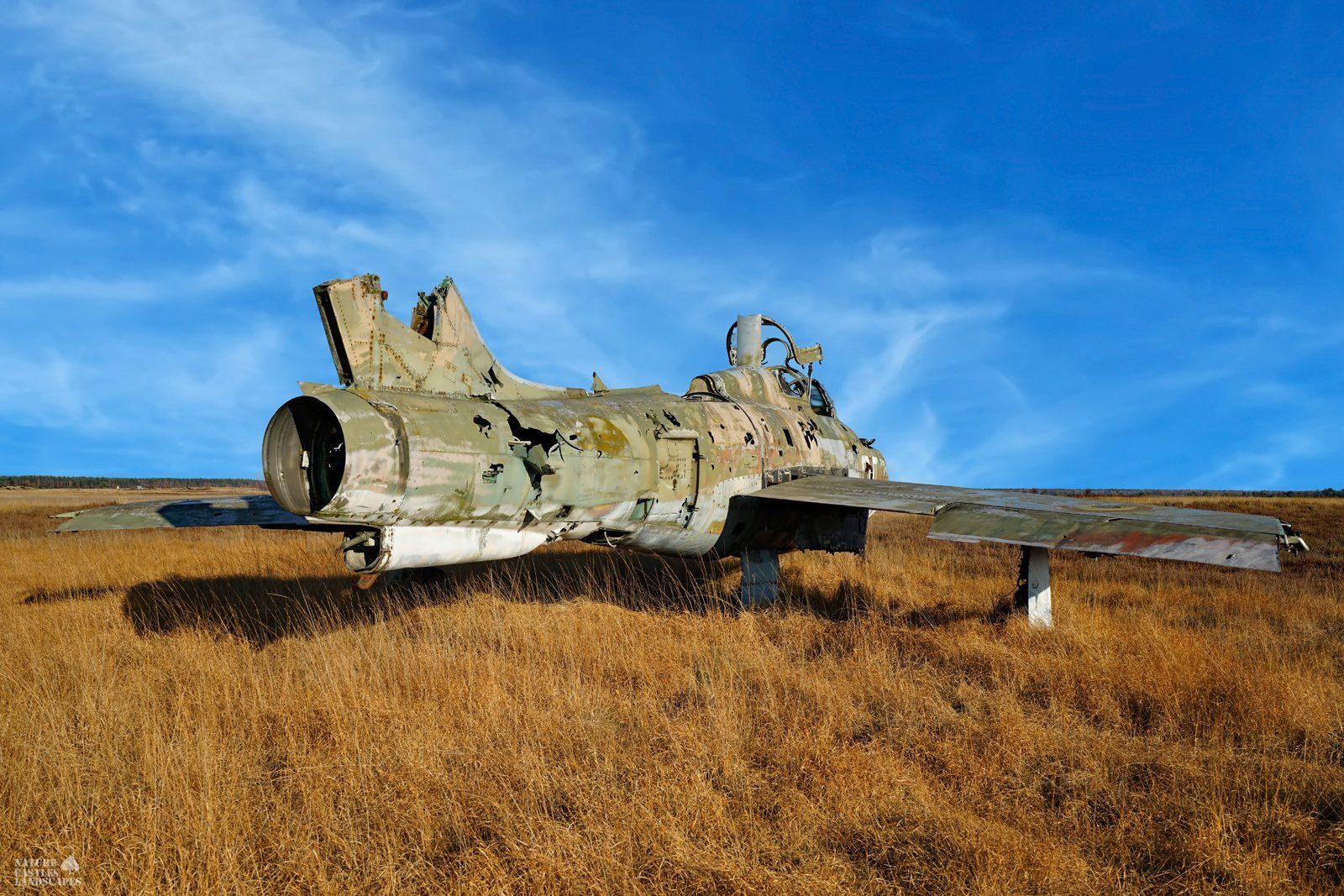 a abandoned jet F-84 thunderstreak