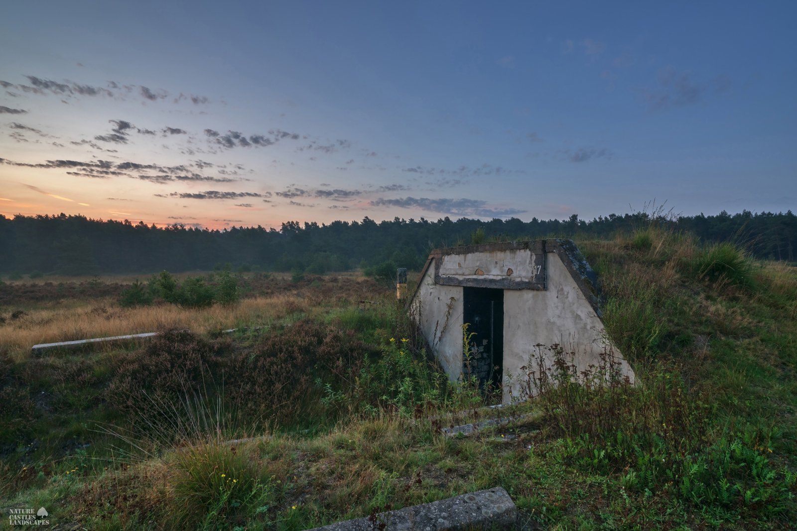 former ammuntion bunker at the military training ground