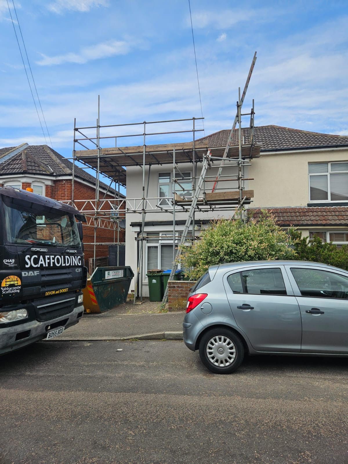 Scaffolding in Brixham home