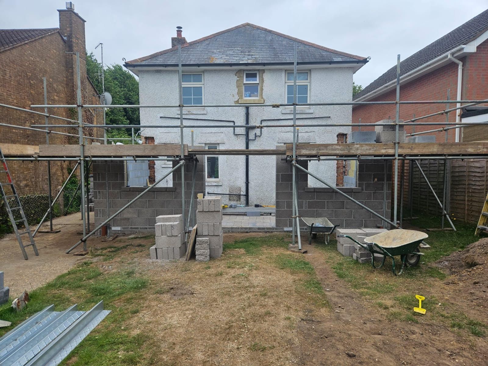 Scaffolding for a house in Torbay