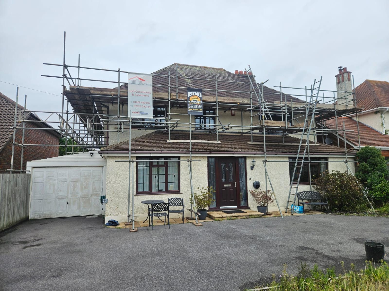 Scaffolding to be taken down from home in Paignton