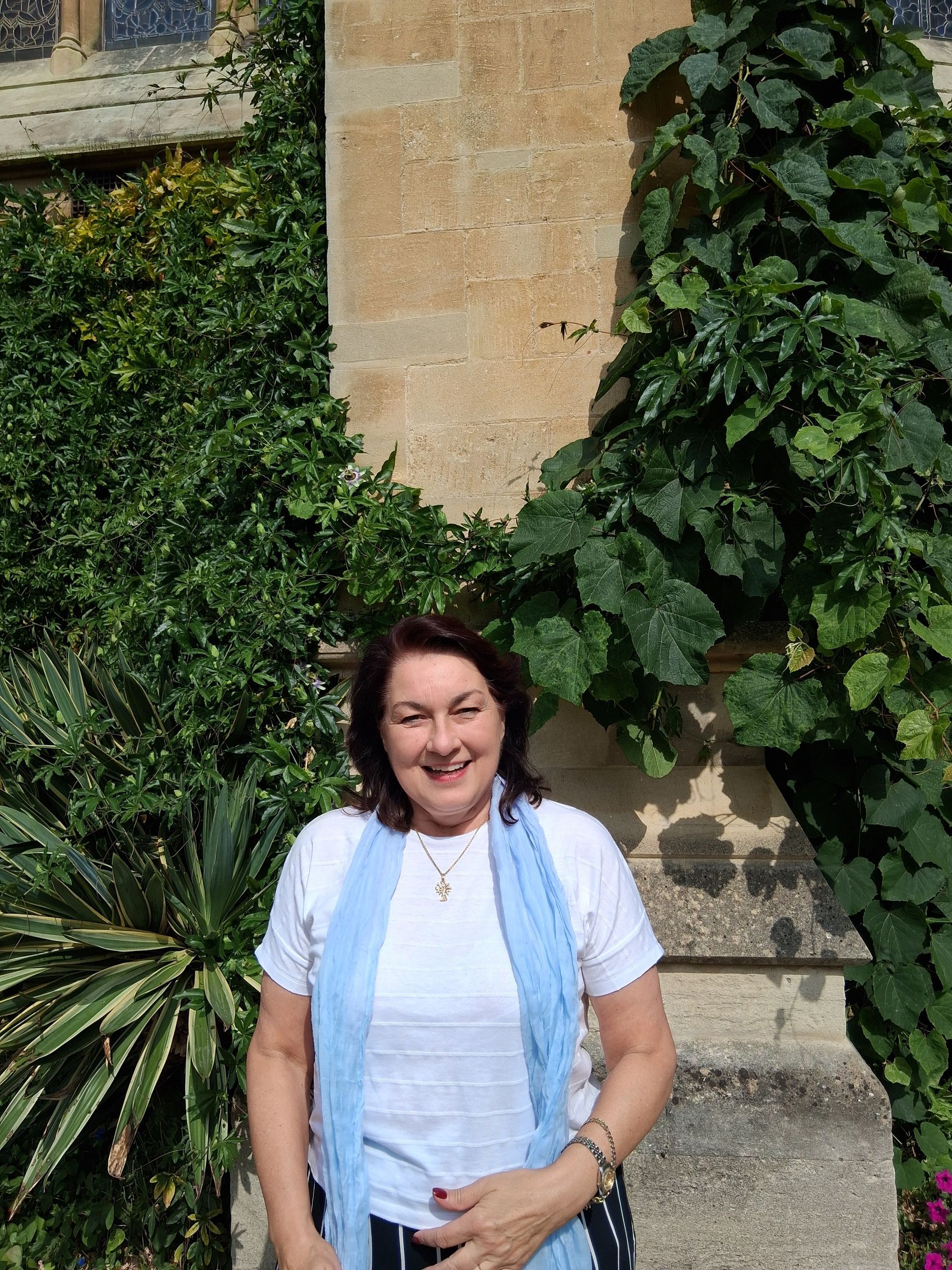 Astrologin Maria Schlicker in Exceter College in Oxford