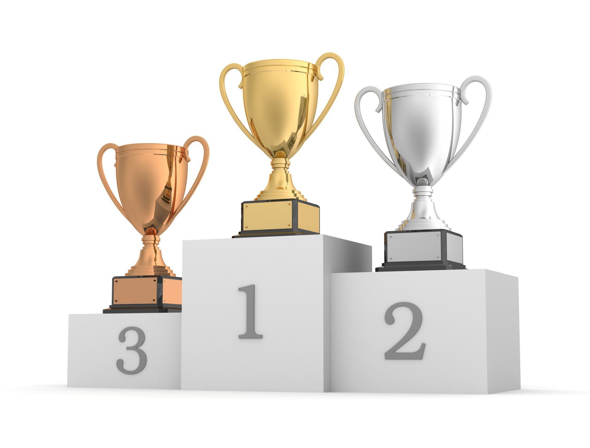 Podest mit Trophäen