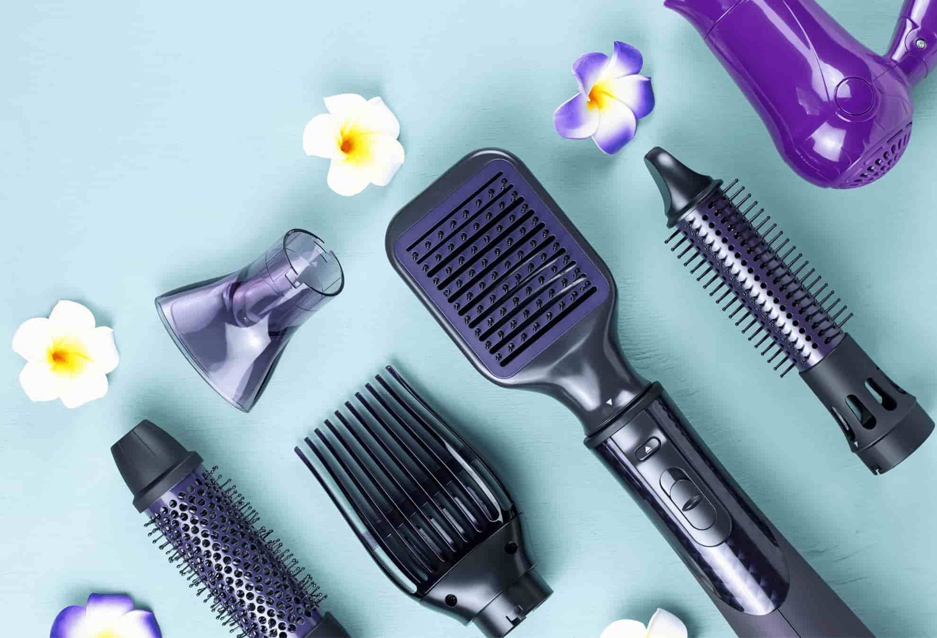 heat hair styling tools and brushes