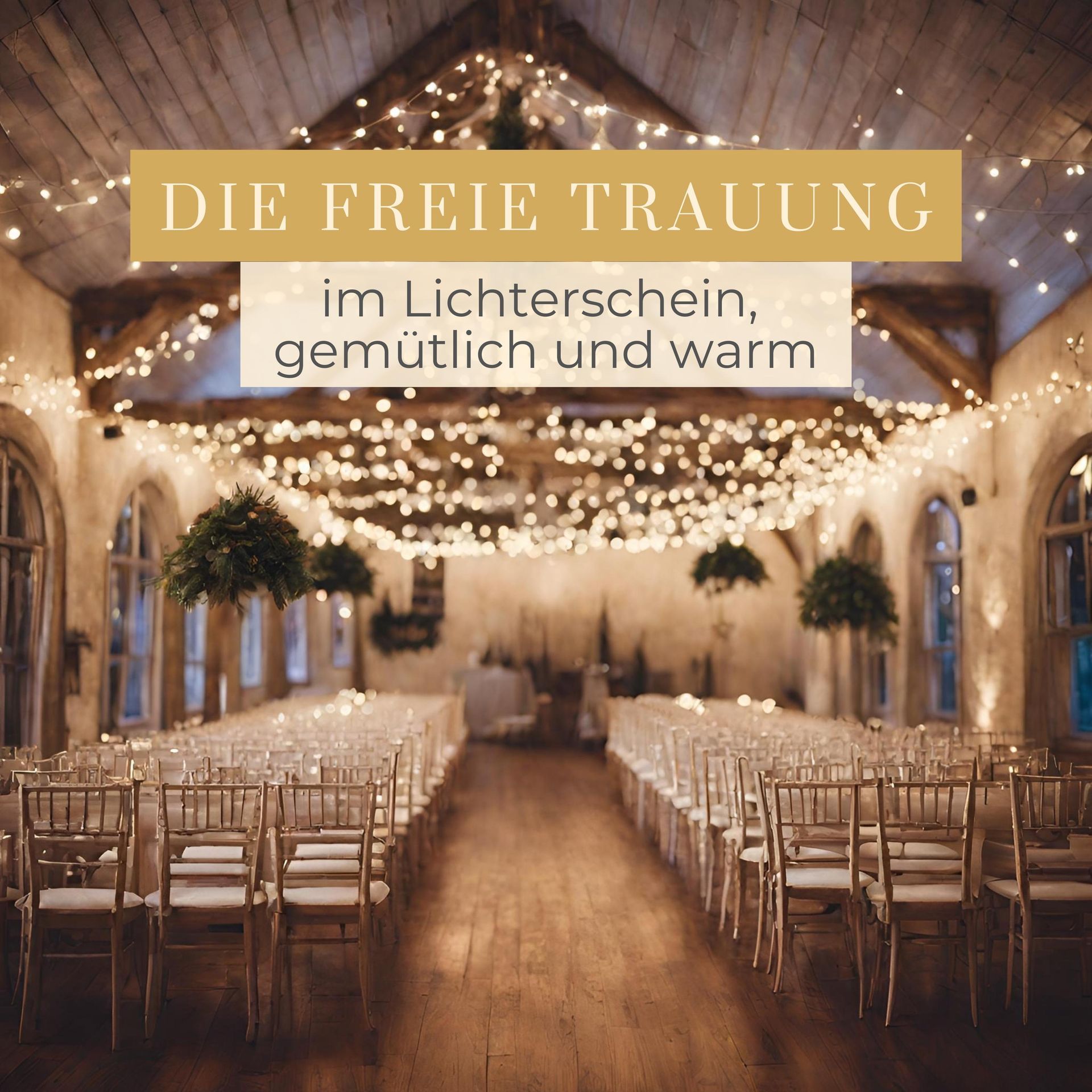 Winterhochzeit die freie Trauung im Lichterschein