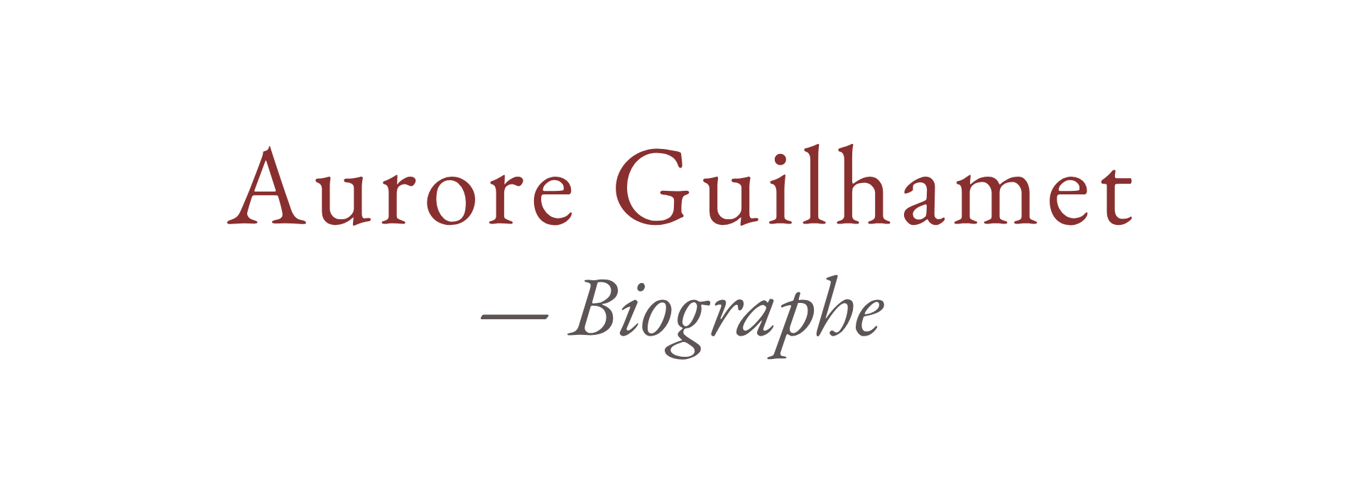 Logo Aurore Guilhamet Biographe