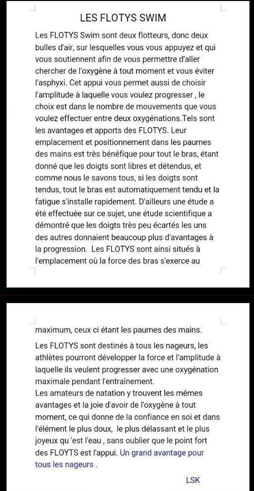 Innovations technologiques natation