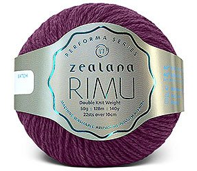 Rimu Double knit hand knitting yarn 50g ball of Rimu Double Knit hand knitting yarn-a luxury blend of brushtail possum fibre with mulesing free merino-in a deep violet shade