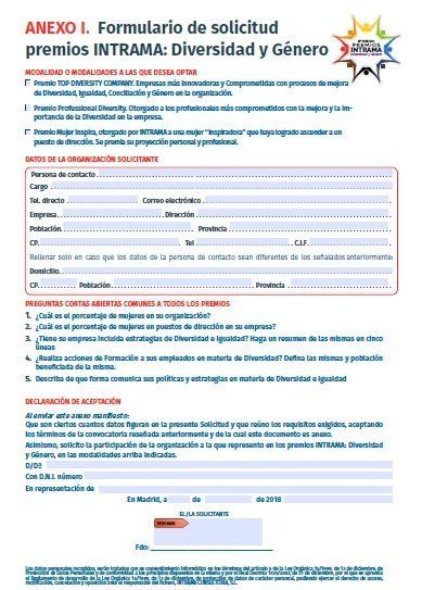 Haz click en la imagen para descargar el ANEXO I Anexo I Premios INTRAMA 2018