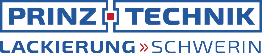 Prinz Technik Lackierung Schwerin Logo farbig blau rot Prinz Technik Lackierung Schwerin Logo farbig