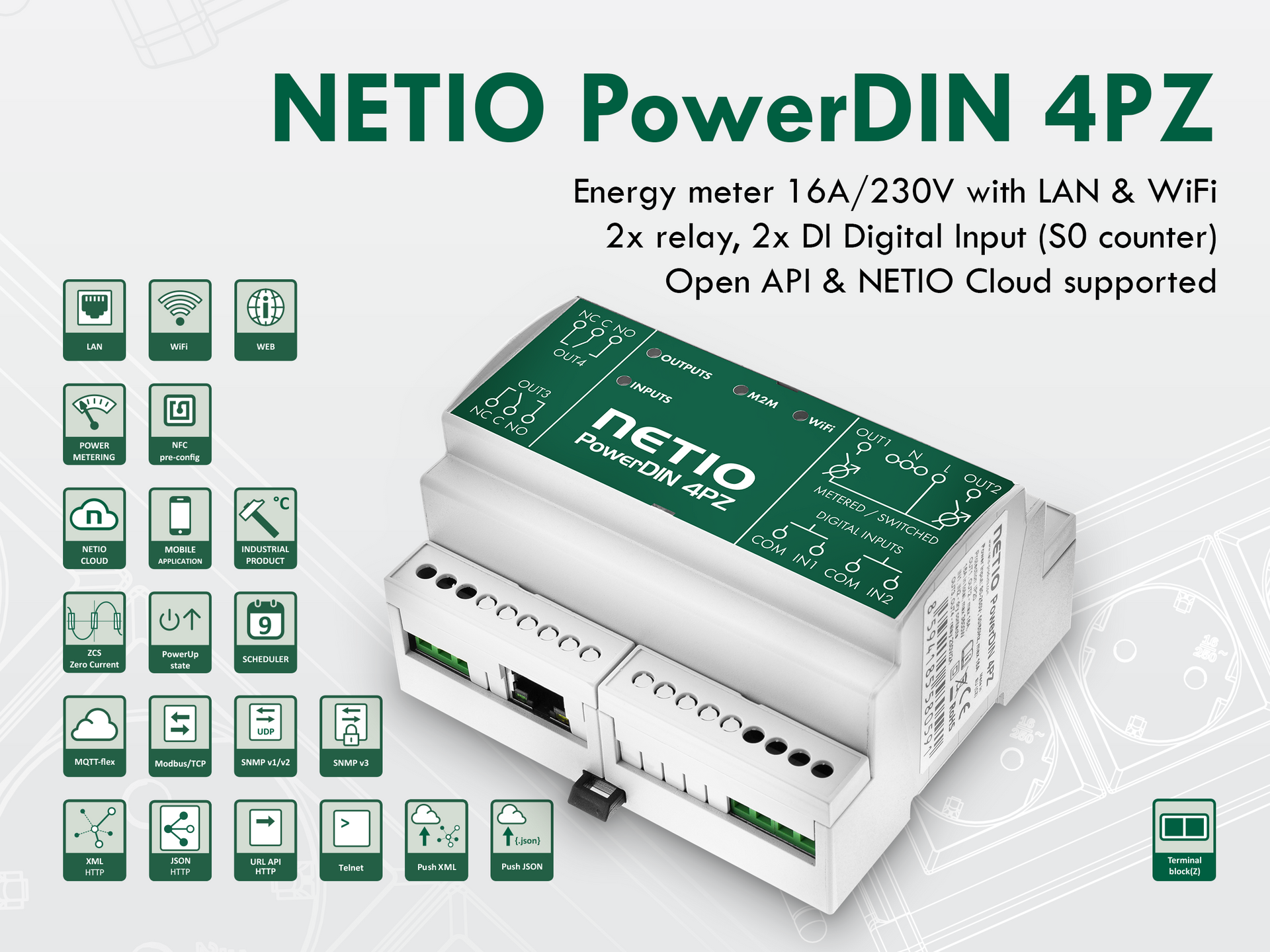 Netio PowerDin 4PZ Netio PowerDin 4PZ