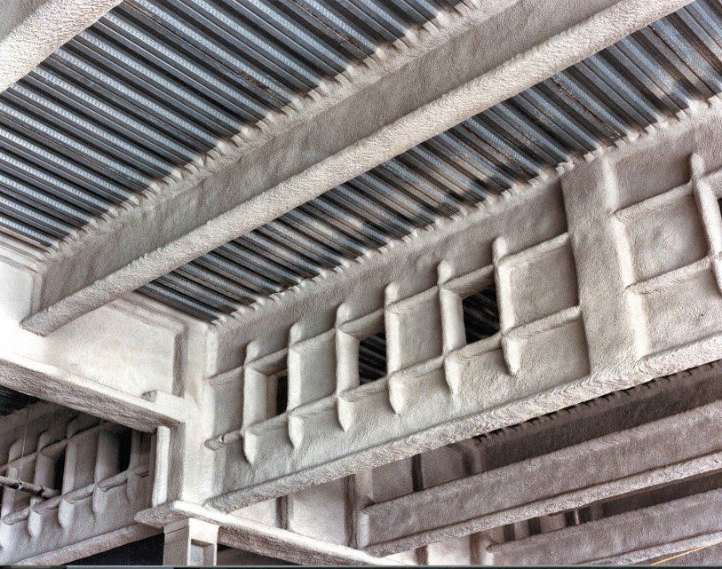 Flocage pâteux structures métalliques