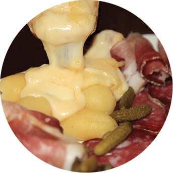 photo raclette restaurant le rouet à sixt fer à cheval