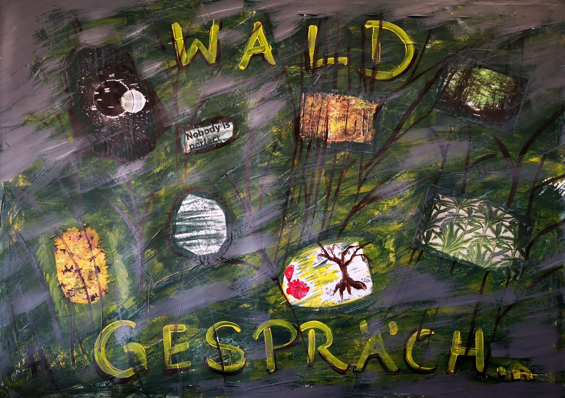 Waldgespräch Collage : Waldgespräch