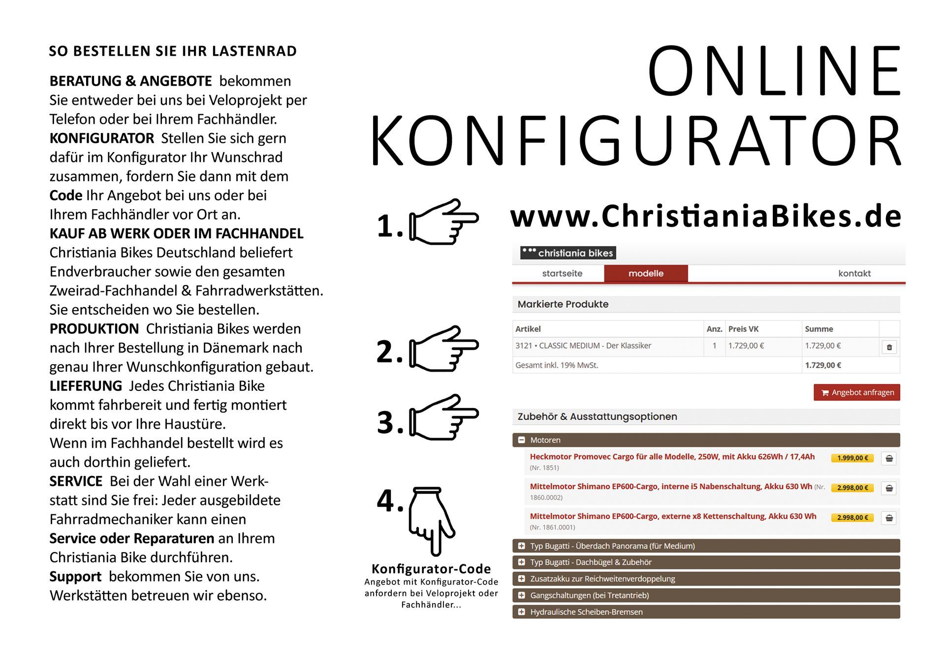 ChristianiaBikes.de / Veloprojekt / Katalog 2025 / ONLINE KONFIGURATOR