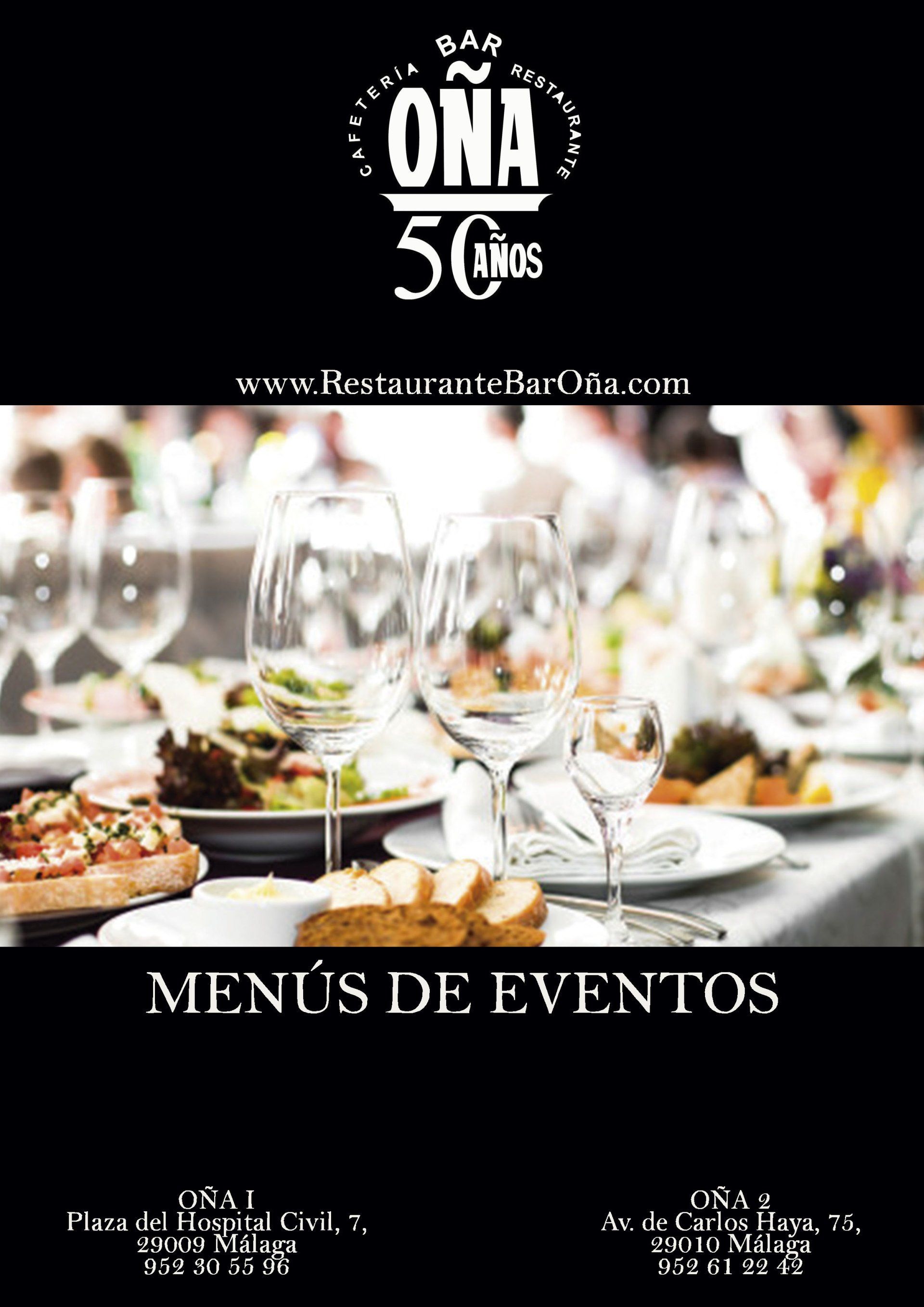 Menús Oña para Grupos