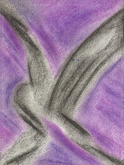 Sat Nam Designs, Sat Nam, bird, birds, flight, flying, nature, purple, black, white, art, abstract art, healing art, spiritual art, pastel chalk art, pastel chalks, Kundalini, Kundalini yoga, meditation, yoga, consciousness