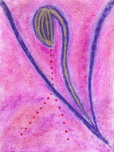Sat Nam Designs, Sat Nam, flower, flowers, tears, dots, nature, purple, pink, gold, yellow, abstract, art, abstract art, healing art, spiritual art, pastel chalk art, pastel chalks, Kundalini, Kundalini yoga, meditation, yoga, consciousness