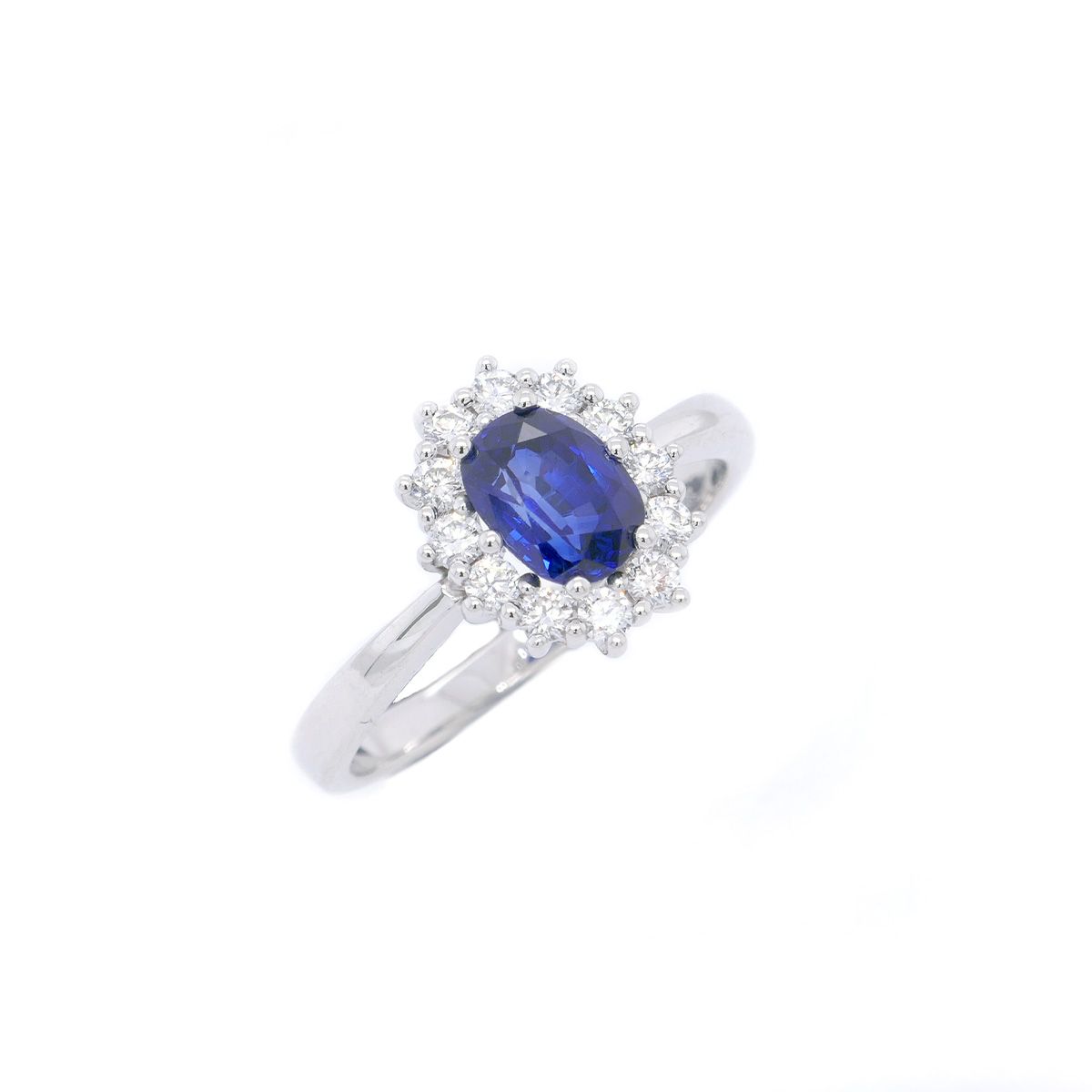 Safir-Brillant-Ring Weissgold
