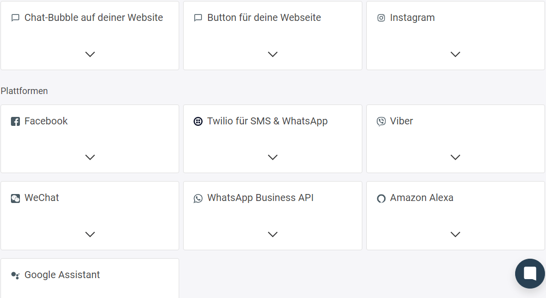 Chatfairy Chat-Kanäle von Alexa bis WhatsApp Alle 9 Chatfairy Chat-Kanäle
