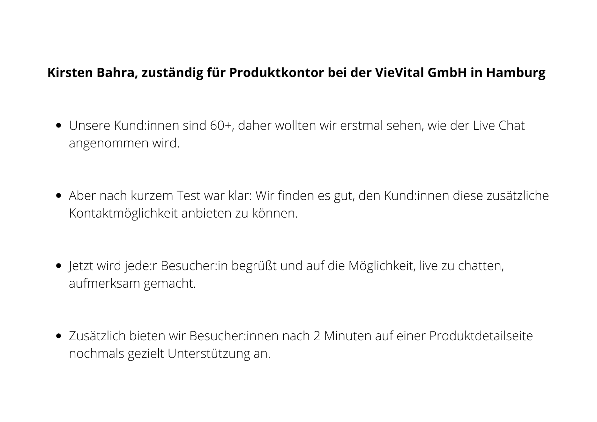 Chatfairy Live Chat Service Testimonial Produktkontor