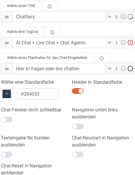 Individuelles Chatfairy App Branding bis ins Detail möglich Chatfairy App Branding 2