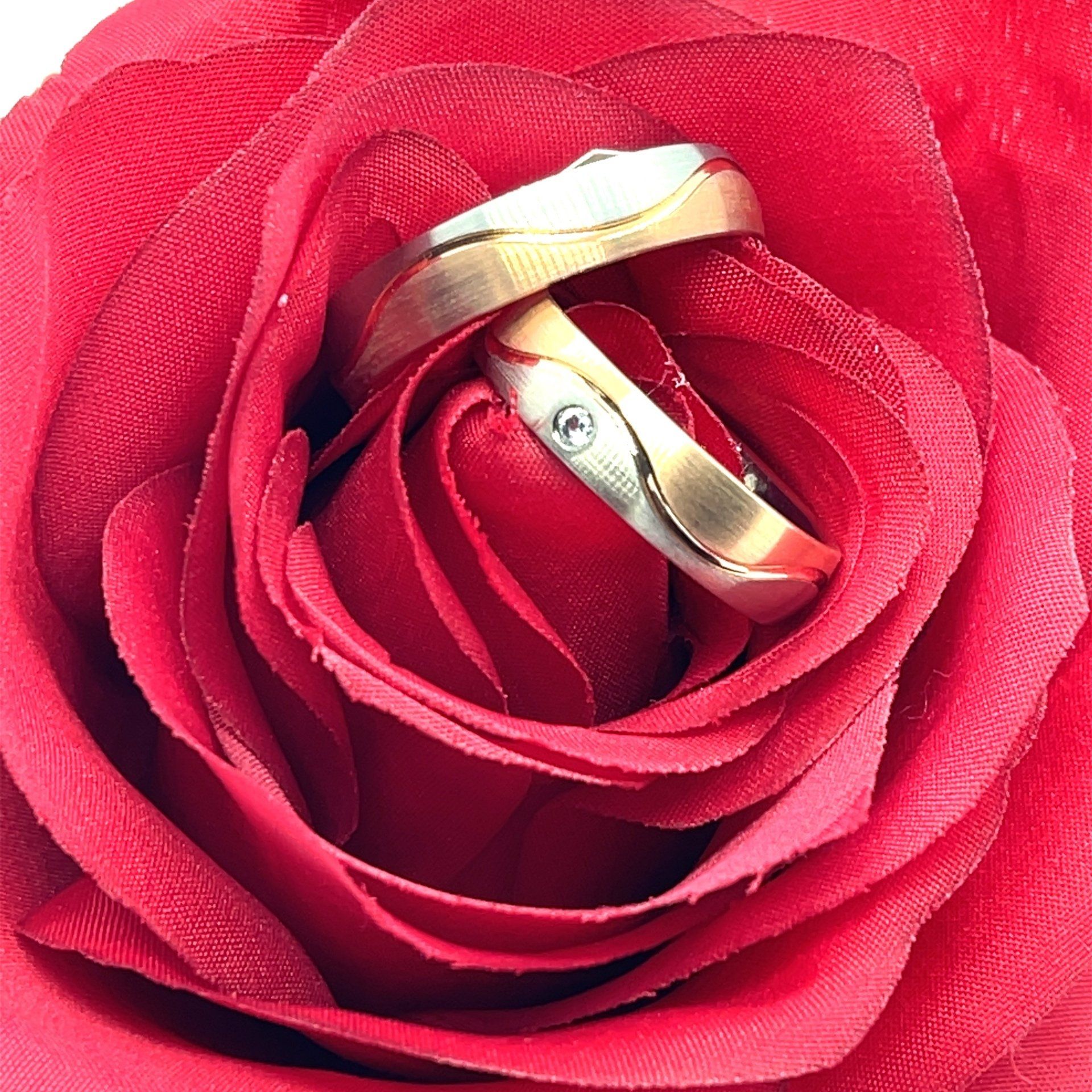 Trauringe 585/000 Gelb/Weißgold 5 mm Traurimge die