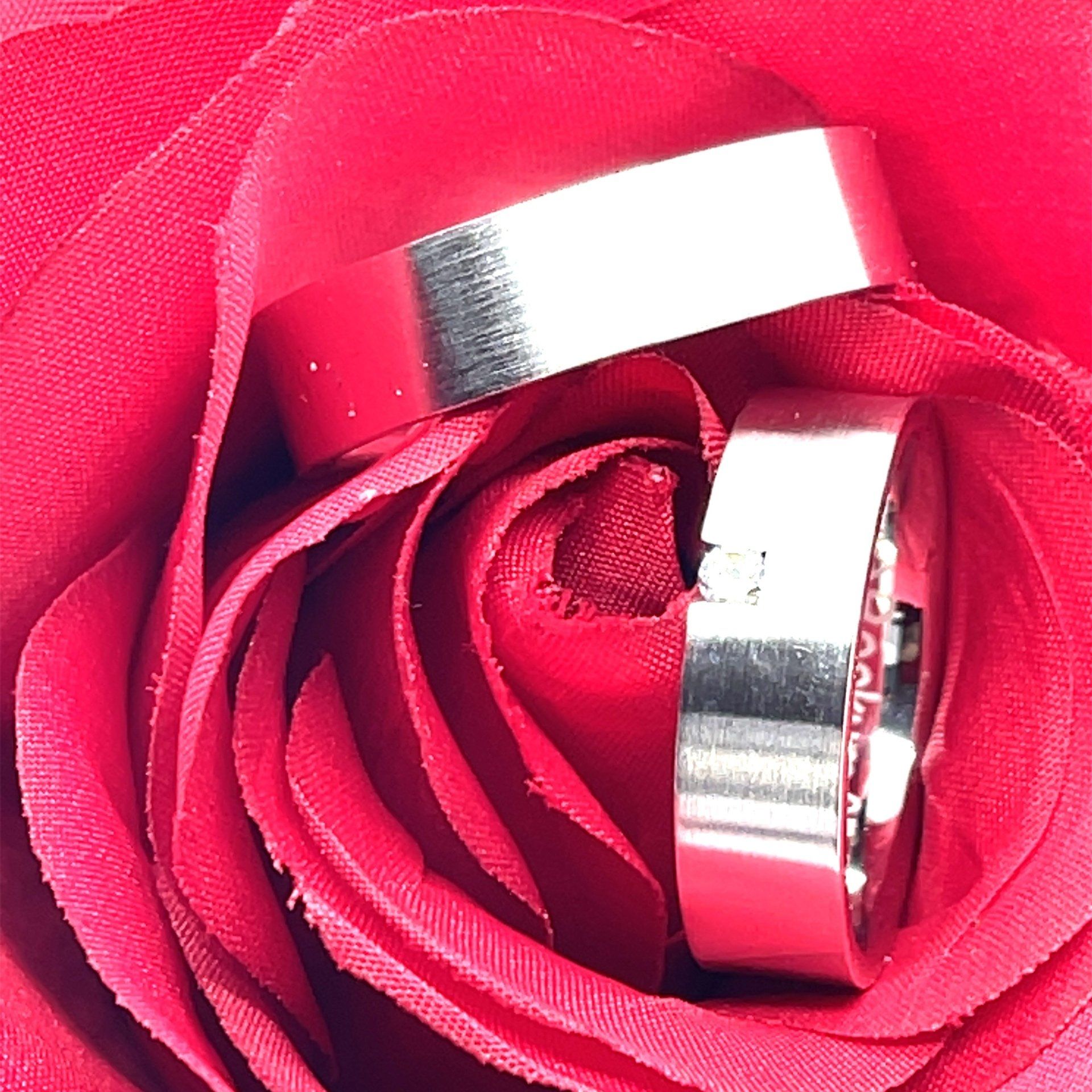 Trauringe 585/000 Weißgold 5 mm Trauringe Ice